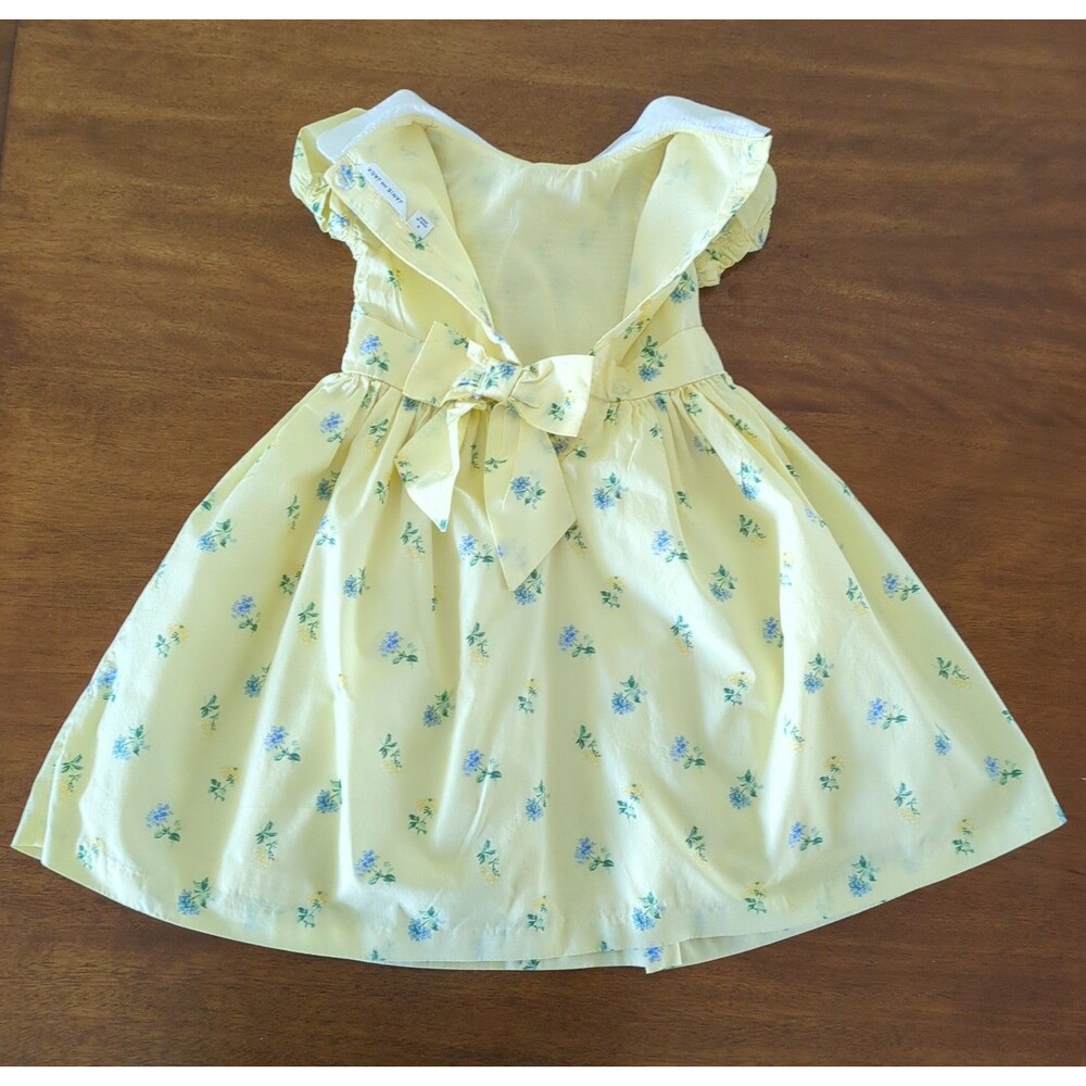 Janie and Jack The Charlotte Double Cream Floral Smocked Dress size 5 EUC - Picture 5 of 9